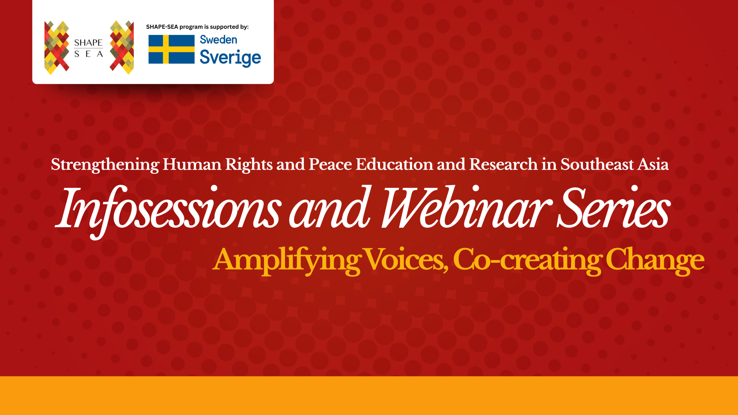 Infosessions and Webinars