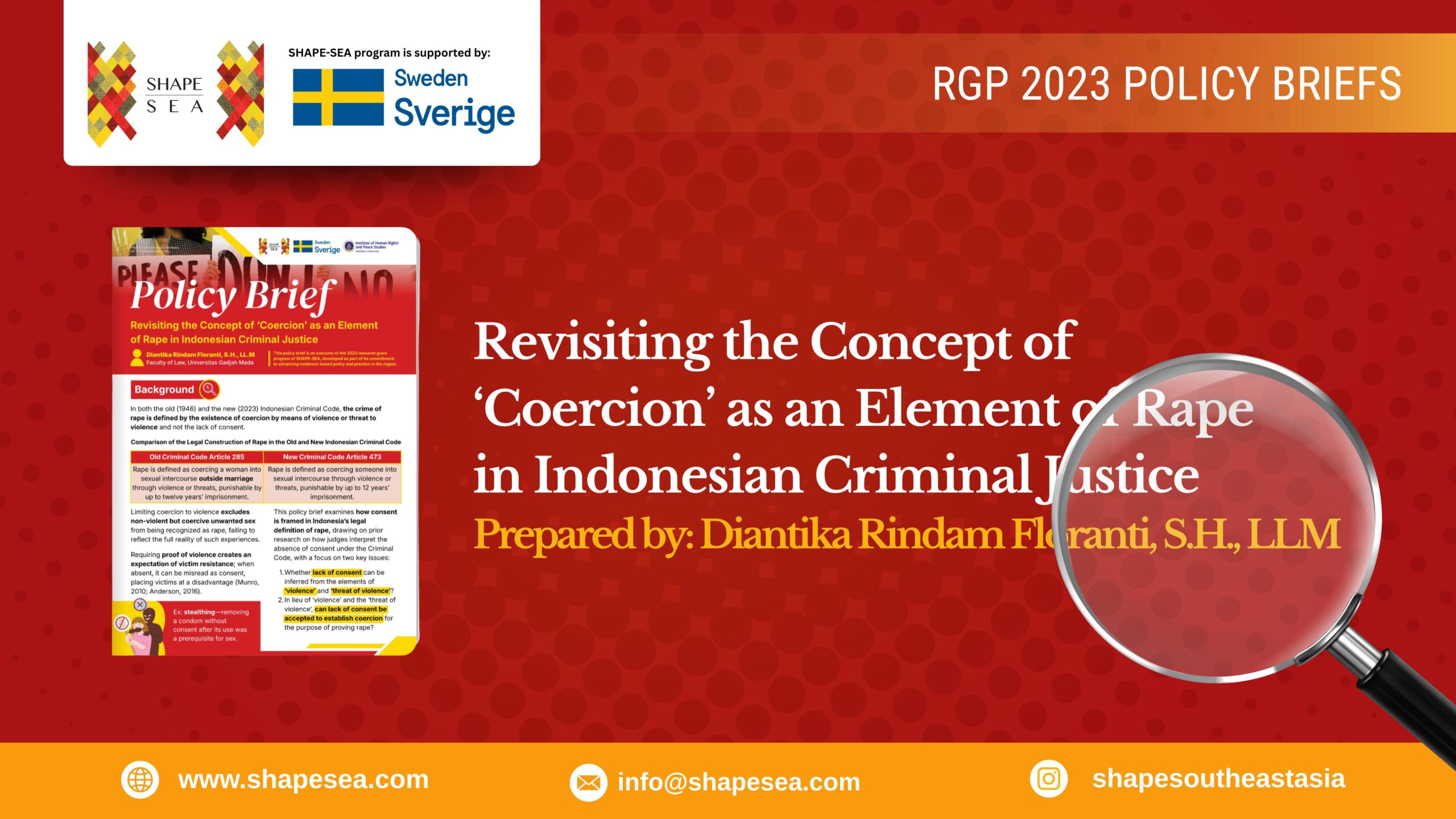 Revisiting the Concept of ‘Coercion’ as an Element of Rape in Indonesian Criminal Justice