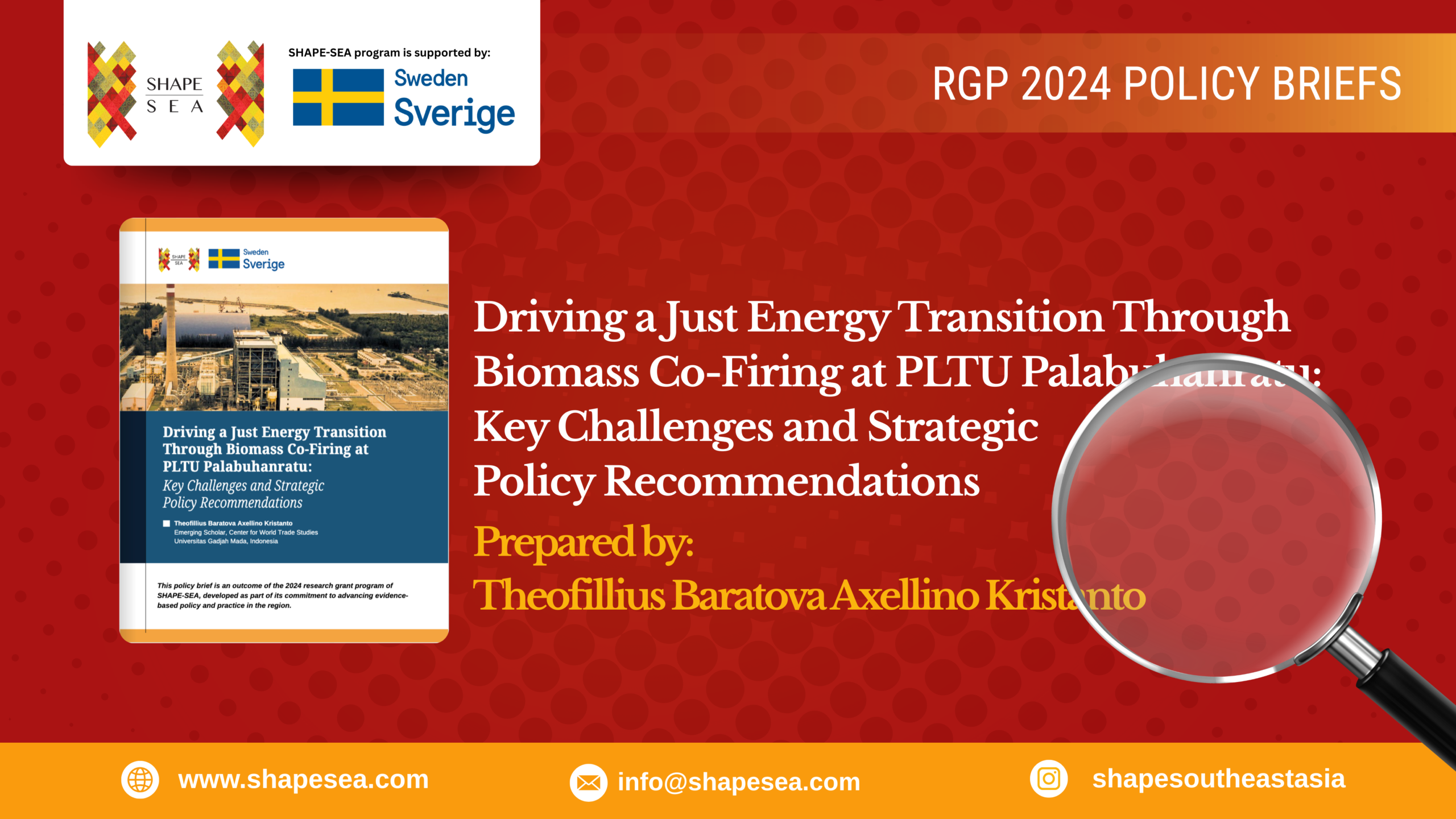 Driving a Just Energy Transition Through Biomass Co-Firing at PLTU Palabuhanratu: Key Challenges and Strategic Policy Recommendations