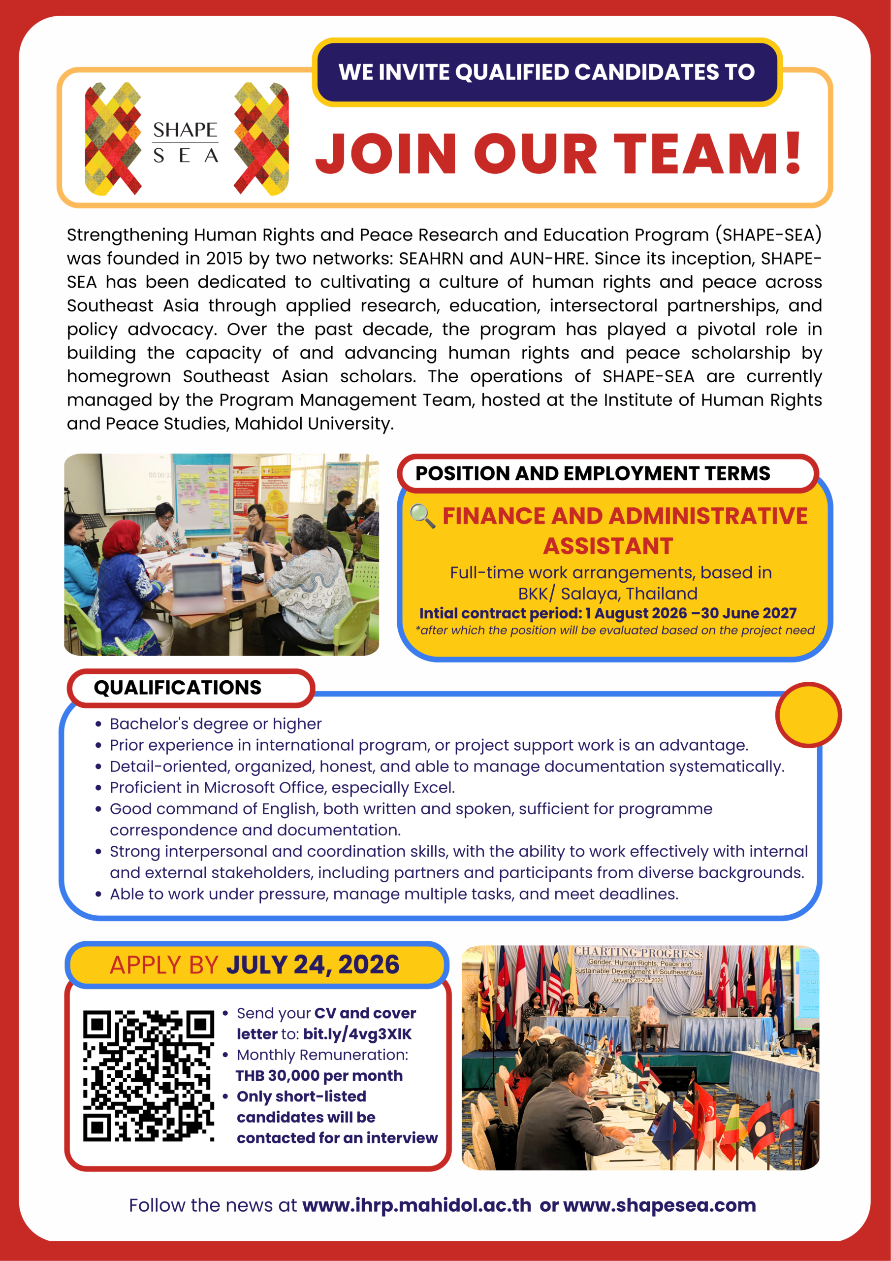 Finance and Administrative Assistant